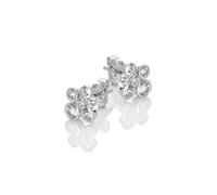 Hot Diamonds Tender Cluster Toza Earrings in 925 Sterling Silver, White Topaz and Real hand Set Diamonds | Luxury Gift Wrap Included