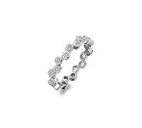 Hot Diamonds Tender White Topaz Ring - Sterling Silver with Real Diamond Accent - Raindrop-Inspired Design Jewellery (O)