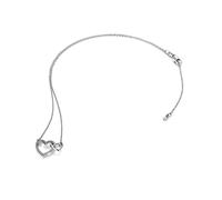 Hot Diamonds Togetherness Open Heart Sterling Silver Pendant Necklace | 925 Sterling Silver, White Topaz & Real Hand Set Diamond Necklace | Premium Gift Wrap Included