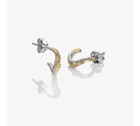 Hot Diamonds Two Colour Tear Drop Diamond Half Hoop Earrings DE868