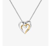 Hot Diamonds Two Tone Interwoven Heart Pendant Necklace DP1087