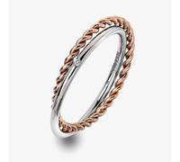 Hot Diamonds Unity Rose Gold and Silver Double Band Ring (O) DR211/O