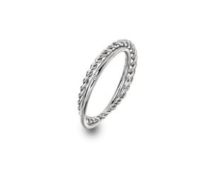 Hot Diamonds Unity Silver Diamond Ring | 925 Sterling Silver Interwined Circles Ring with Real Diamond | Symbol of Love and Togetherness Diamond Jewellery | Luxury Gift Wrap Included (Size R)