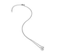 Hot Diamonds White Topaz Silver Solitaire Necklace | 925 Sterling Silver with Diamond and White Topaz Pendant | Dainty Diamond Necklace | Classic Solitaire Jewellery Gift for Her