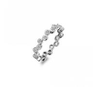 Luxury White Topaz Ring - Hot Diamonds - Size S