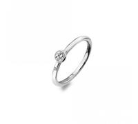 Hot Diamonds Tender Solitaire 925 Sterling Silver Ring for Women | Small Silver Ring for Women with White Topaz & Real Diamond | Gift Box Included Size R