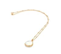 Hot Diamonds Women's HD X Golden Edit Calm Mother Of Pearl Pendant in Silver | Size: 45 cm Hot Diamonds Silver 45 cm