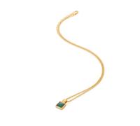 Hot Diamonds Women's HD X Golden Edit Revive Malachite Square Pendant in Silver | Size: 45 cm Hot Diamonds Silver 45 cm