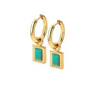 Hot Diamonds X GEM Rectangle Earrings Blue