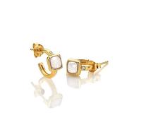 Hot Diamonds X GEM Square Huggie Earrings Gold