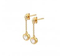 Hot Diamonds x Gemstones Droplet White Topaz Earrings DE773 - Bold Statement | Acotis - Sterling Silver / 18ct Gold / Diamond / White Topaz