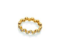 Hot Diamonds x Gemstones HDXGEM Tender Ring DR294 - Size S - 18ct Gold Plated / Sterling Silver / Diamond