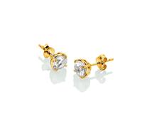 Hot Diamonds x Gemstones HDXGEM Tender Solitaire Stud Earrings DE834 - 18ct Gold Plated / Sterling Silver / Diamond