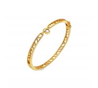 Hot Diamonds x Golden Edit 18ct Gold Plated HD X GE Revolve Bangle DC222 - Polished Quality - Diamond / Sterling Silver / 18ct Gold Plated / White Topaz