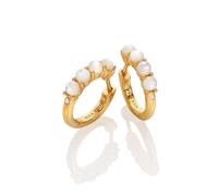 Hot Diamonds X Golden Edit Calm 18ct Gold Plated MOP Earrings
