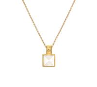 Hot Diamonds X Golden Edit Calm 18ct Gold Plated MOP Sqaure Pendant