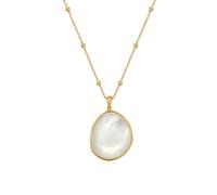 Hot Diamonds x Golden Edit Calm Gold Tone Mother Of Pearl Necklace 1.7 x 2.6cm, 40-45cm