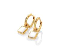 Hot Diamonds x Golden Edit Calm Mother of Pearl Square Earrings | 25mm in Height