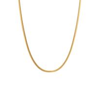 Hot Diamonds x Jac Jossa 18ct Gold Plated Silver Embrace Oval Snake Chain - 40-45cm CH101 - 18ct Gold Plated Sterling Silver