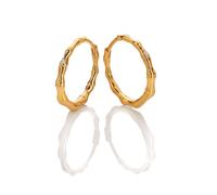 Hot Diamonds x Golden Edit Hd X Ge Bondi Hoop Earrings DE842 - 18ct Gold Plated / Sterling Silver / Diamond
