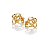 Hot Diamonds X Golden Edit Endless Gold Plated Diamond Interlocked Stud Earrings DE843