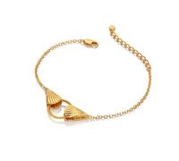 Hot Diamonds X Gold Edit Paris 18ct Gold Plated Shell Bracelet