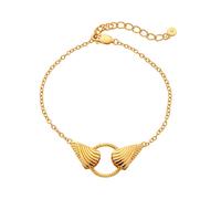 Hot Diamonds X Gold Edit Paris 18ct Gold Plated Shell Bracelet