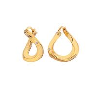 Hot Diamonds X Golden Edit Soul 18ct Gold Plated Twisted Hoop Earrings