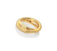 Hot Diamonds x Golden Edit Spirit Gold Tone Duo Ring Size N