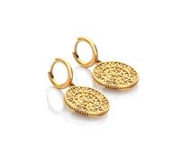 Hot Diamonds x Golden Edit Sterling Silver 18ct Gold Plated Athena Earrings | Acotis - Sterling Silver / 18ct Gold Plated / Diamonds