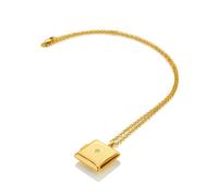 Hot Diamonds x Golden Edit Sterling Silver 18ct Gold Plated Square Locket | Acotis - Sterling Silver / 18ct Gold Plated / Diamonds
