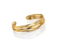 Hot Diamonds x Golden Edit Sterling Silver 18ct Gold Plated String Bangle | Acotis - Sterling Silver / 18ct Gold Plated / Diamonds