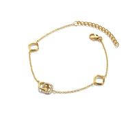Hot Diamonds x Golden Edit Connected Gold Tone Bracelet 17 - 21cm