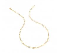 Hot Diamonds x Jac Jossa 18ct Gold Plated Silver Embrace Square Wired Chain - 50cm CH110 - 18ct Gold Plated Sterling Silver