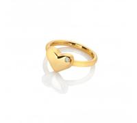 Hot Diamonds x Jac Jossa 18ct Gold Plated Sterling Silver Desire Ring DR276 - Size M