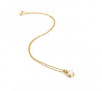 Hot Diamonds x Jac Jossa Gold Tone Mother of Pearl Heart Necklace 1 x 0.9cm, 40-45cm