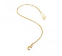 Hot Diamonds Gold Plated Initial Letter Pendant Necklace | 18ct Yellow Gold Plated 925 Sterling SIlver | Gift Wrap Included (Letter C)