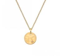 Hot Diamonds x Golden Edit Sterling Silver Lunar Pendant | 18ct Gold | Handset with a Real Diamond