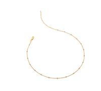 Hot Diamonds x Jac Jossa Embrace Gold Plated Sterling Silver Beaded Cable Chain Necklace 32 - 39cm - Silver
