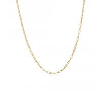 Hot Diamonds Embrace Small Paperclip Chain - 18ct Gold-Plated 9250Sterling Silver Necklace - Adjustable 40-45cm Layering Chain, On-Trend Statement Link Necklace for Women