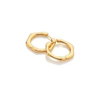 Hot Diamonds x Jac Jossa Fluid Gold Plated Sterling Silver Hoop Earrings - Silver