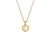 Hot Diamonds x Jac Jossa Gold Tone Mother of Pearl Heart Necklace 1 x 0.9cm, 40-45cm