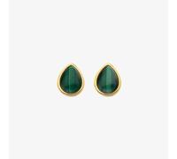 Hot Diamonds X Jac Jossa Golden Edit Revive Malachite Stud Earrings DE754