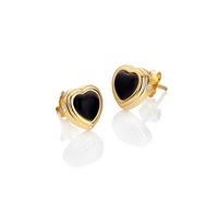 Hot Diamonds X Jac Jossa Heart Stud Earrings Black