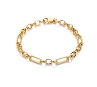 Hot Diamonds x Tasha Ghouri 18ct Gold HD X TG Statement Link Bracelet DL685 - Sterling Silver / 18ct Gold Plated / Diamond