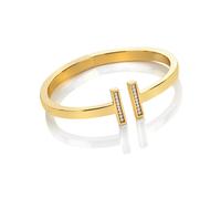Hot Diamonds x Tasha Ghouri 18ct Gold HD X TG T-Bar Bangle DC203 - Classic Look | Acotis - Sterling Silver / 18ct Gold Plated / Diamond