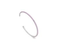 Hot Diamonds X Tasha Ghouri Enamel Sterling Silver Bangle | 925 Sterling Silver Diamond Bangle | Colourful Enamel Bracelet with a Real Diamond - Luxury Jewellery Gift for Her (Lilac)