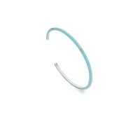 Hot Diamonds X Tasha Ghouri Enamel Sterling Silver Bangle | 925 Sterling Silver Diamond Bangle | Colourful Enamel Bracelet with a Real Diamond - Luxury Jewellery Gift for Her (Blue)