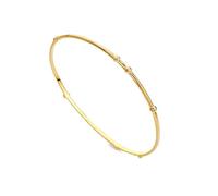 Hot Diamonds X Tasha Ghouri Organic White Topaz Bangle | 18ct Yellow Gold Plates 925 Sterling Silver Bracelet | Diamond & White Topaz Stacking Bangle with Gift Wrap Included