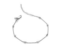 Hot Diamonds x Tasha Ghouri Sterling Silver HD X TG Oval Bracelet DL681 - Refined - Sterling Silver / Diamond / Rhodium Plated